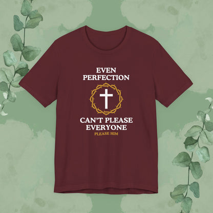 Even Perfection Can't Please Everyone — Please Him Christian T-shirt