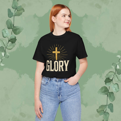 GLORY Christian T-Shirt | Radiant Cross Gospel Tee