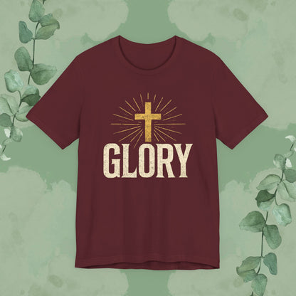 GLORY Christian T-Shirt | Radiant Cross Gospel Tee