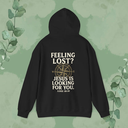 Feeling Lost? Jesus is Looking for You – Luke 19:10 Compass Hoodie