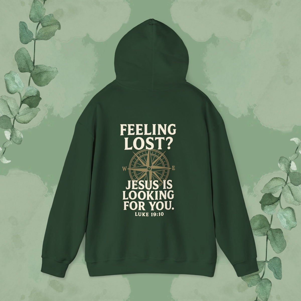 Feeling Lost? Jesus is Looking for You – Luke 19:10 Compass Hoodie