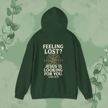 Feeling Lost? Jesus is Looking for You – Luke 19:10 Compass Hoodie