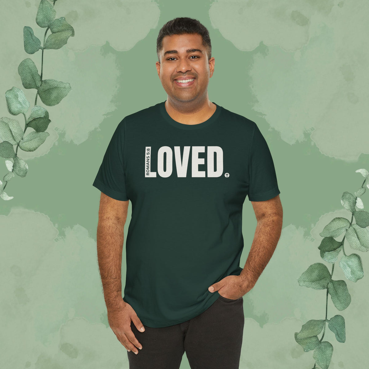 LOVED. – Romans 5:8 T-Shirt