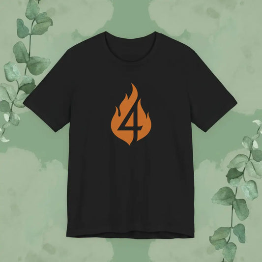 Flat mockup of 4 in the Fire – Minimalist Christian T-Shirt 