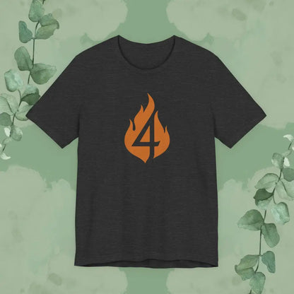 4 in the Fire – Minimalist Christian T-Shirt - Dark Grey Heather / S - T-Shirt