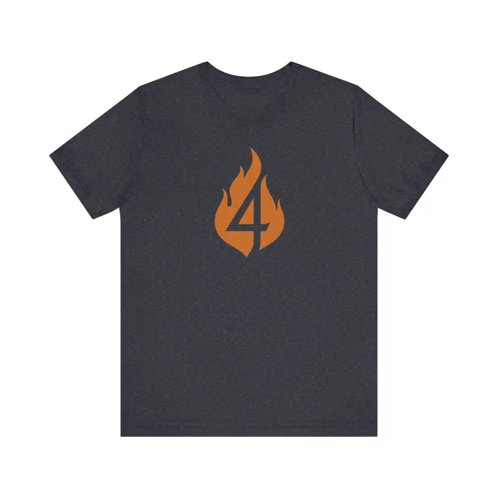 4 in the Fire – Minimalist Christian T-Shirt - Heather Navy / S - T-Shirt