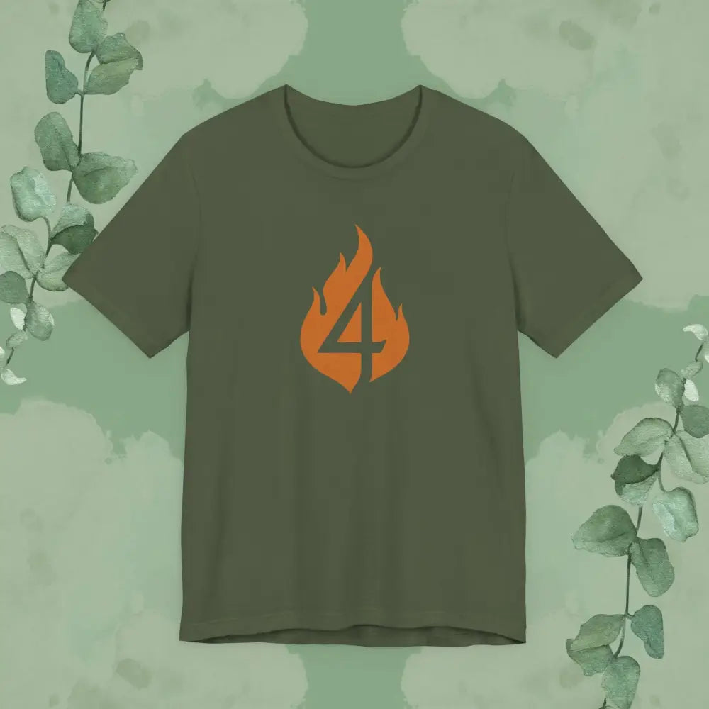 4 in the Fire – Minimalist Christian T-Shirt - Military Green / S - T-Shirt