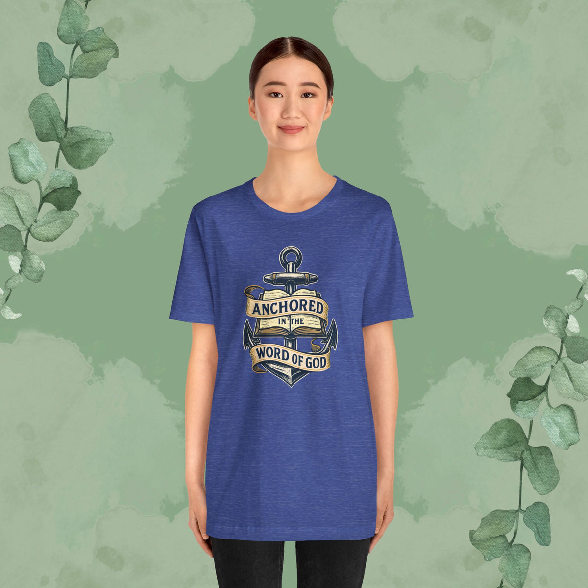 Anchored in the Word of God Christian T-Shirt – Unisex Faith-Based Tee