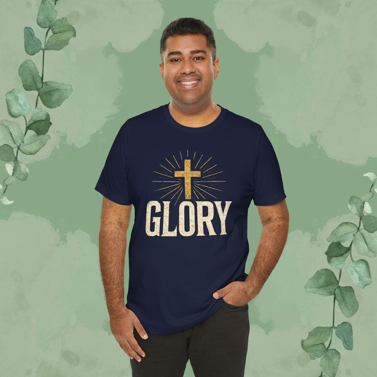 GLORY Christian T-Shirt | Radiant Cross Gospel Tee