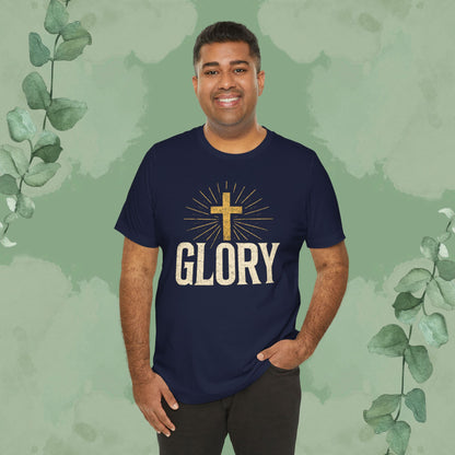 GLORY Christian T-Shirt | Radiant Cross Gospel Tee