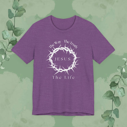 Jesus – The Way, The Truth, The Life T-Shirt – Crown of Thorns Scripture Design