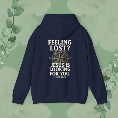 Feeling Lost? Jesus is Looking for You – Luke 19:10 Compass Hoodie