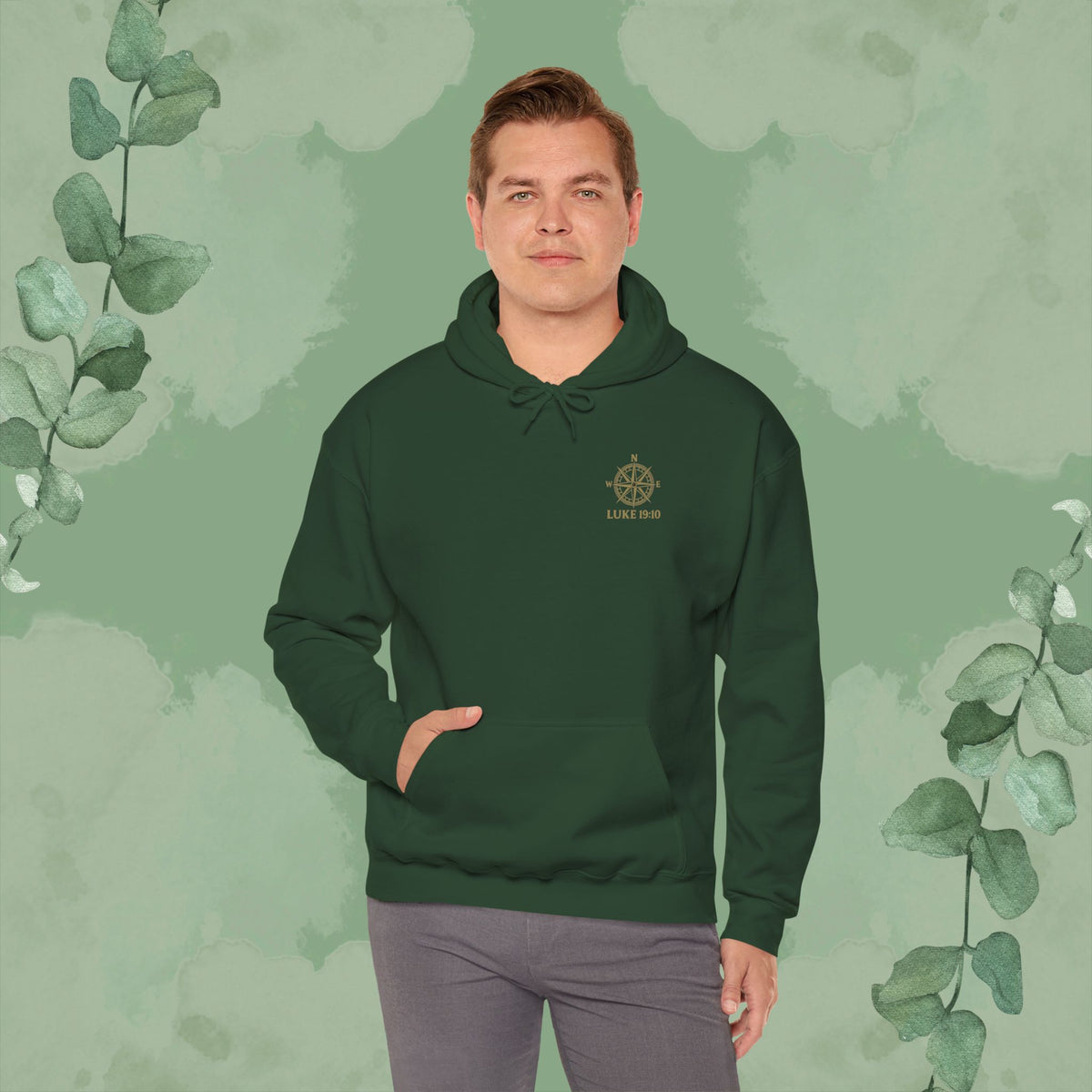 Feeling Lost? Jesus is Looking for You – Luke 19:10 Compass Hoodie
