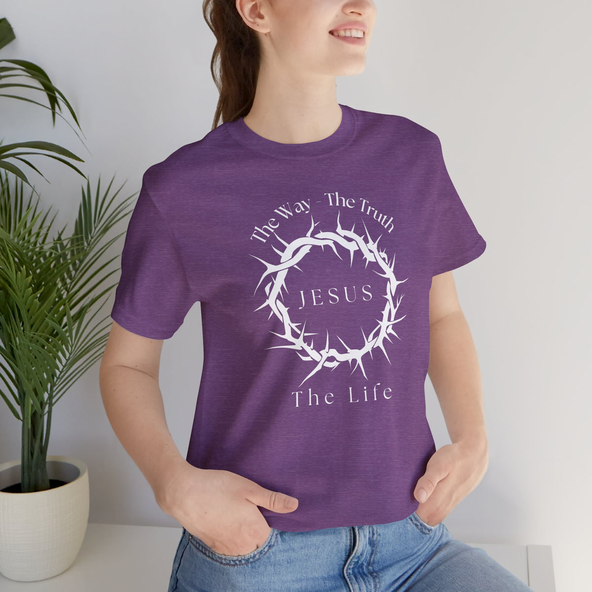 Jesus – The Way, The Truth, The Life T-Shirt – Crown of Thorns Scripture Design