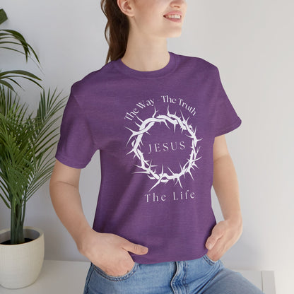 Jesus – The Way, The Truth, The Life T-Shirt – Crown of Thorns Scripture Design