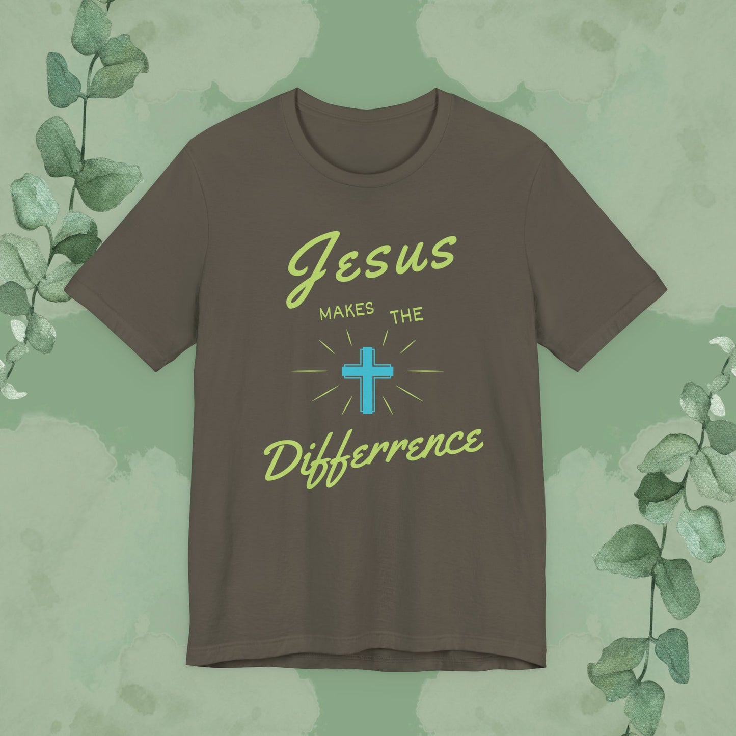 Jesus Makes The Difference – Christian T-Shirt (Unisex Faith-Based Tee)