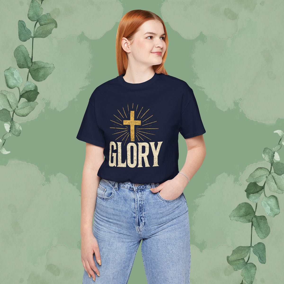 GLORY Christian T-Shirt | Radiant Cross Gospel Tee