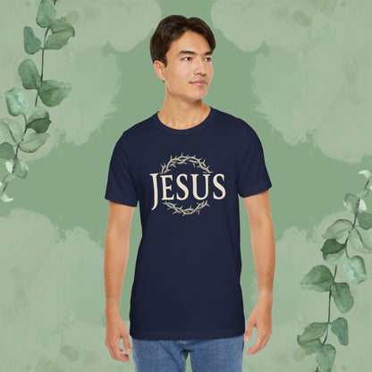 Jesus – Crown of Thorns Christian T-Shirt | Faith Statement Tee | True Vine Design