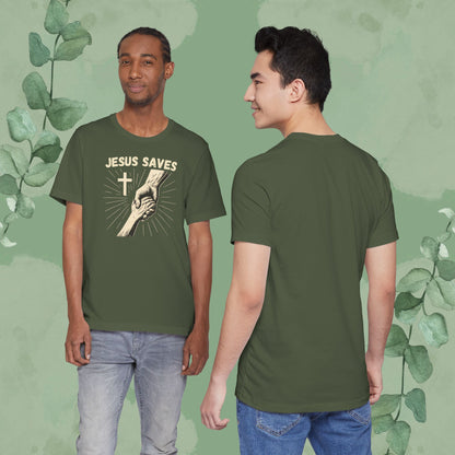 Jesus Saves – Hand of Salvation Christian T-Shirt