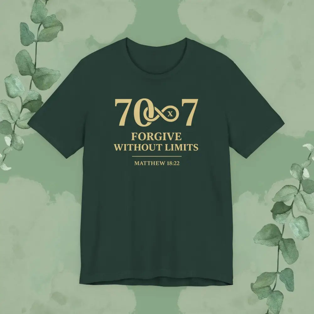 70x7 – Forgive Without Limits — Christian T-Shirt - Forest / S - T-Shirt