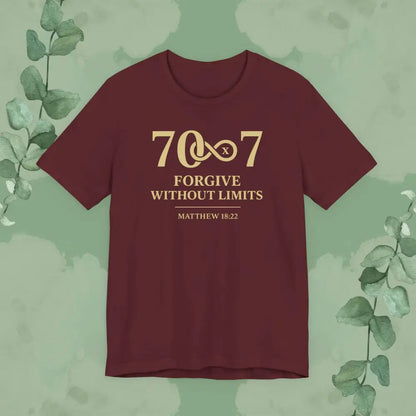 70x7 – Forgive Without Limits — Christian T-Shirt - Maroon / S - T-Shirt