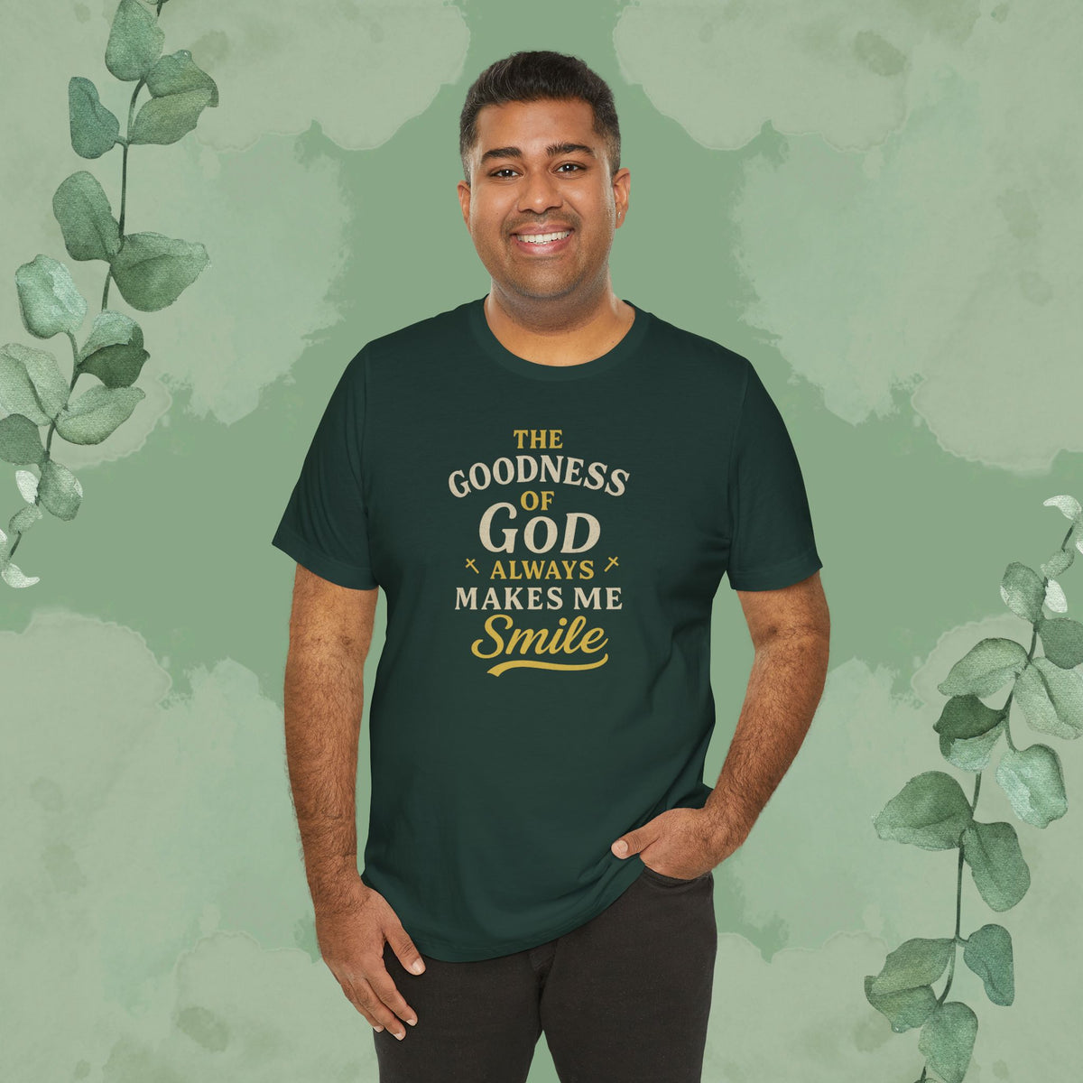 The Goodness of God Always Makes Me Smile – Christian T-Shirt