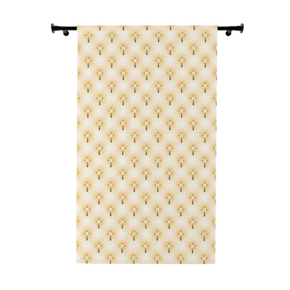 Christian blackout curtain with elegant glorious cross pattern