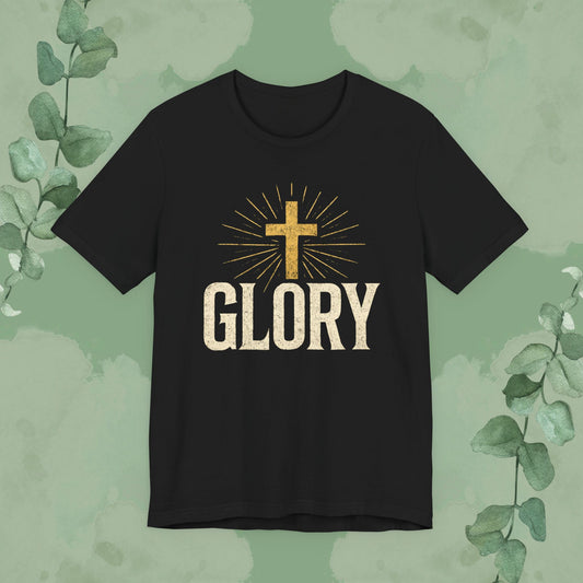 GLORY Christian T-Shirt | Radiant Cross Gospel Tee