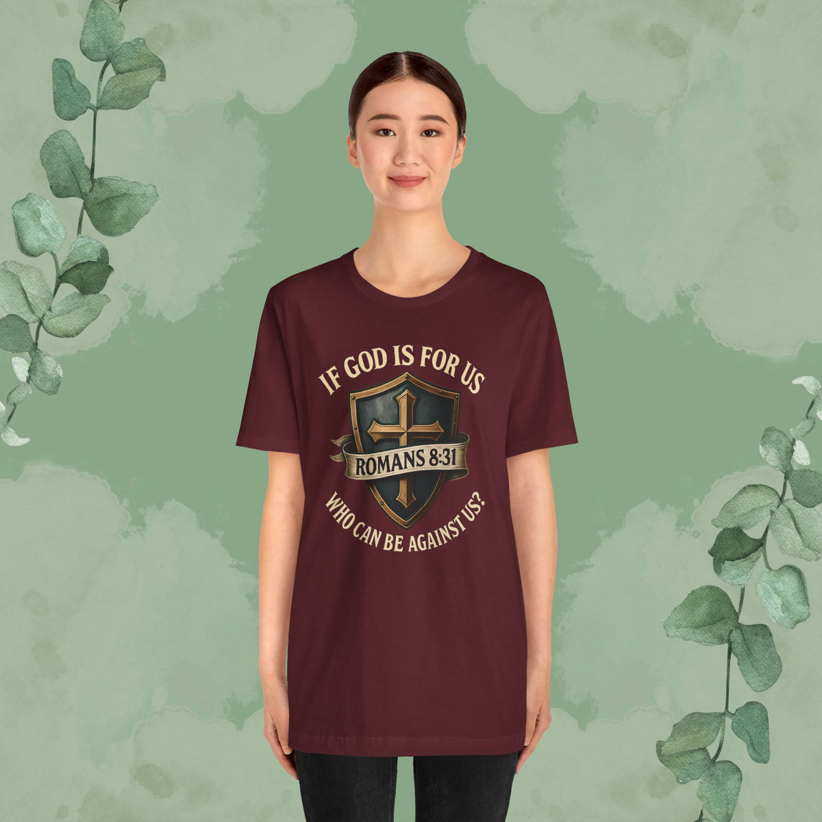 If God Is for Us Romans 8:31 T-Shirt | Christian Faith Tee | True Vine Design