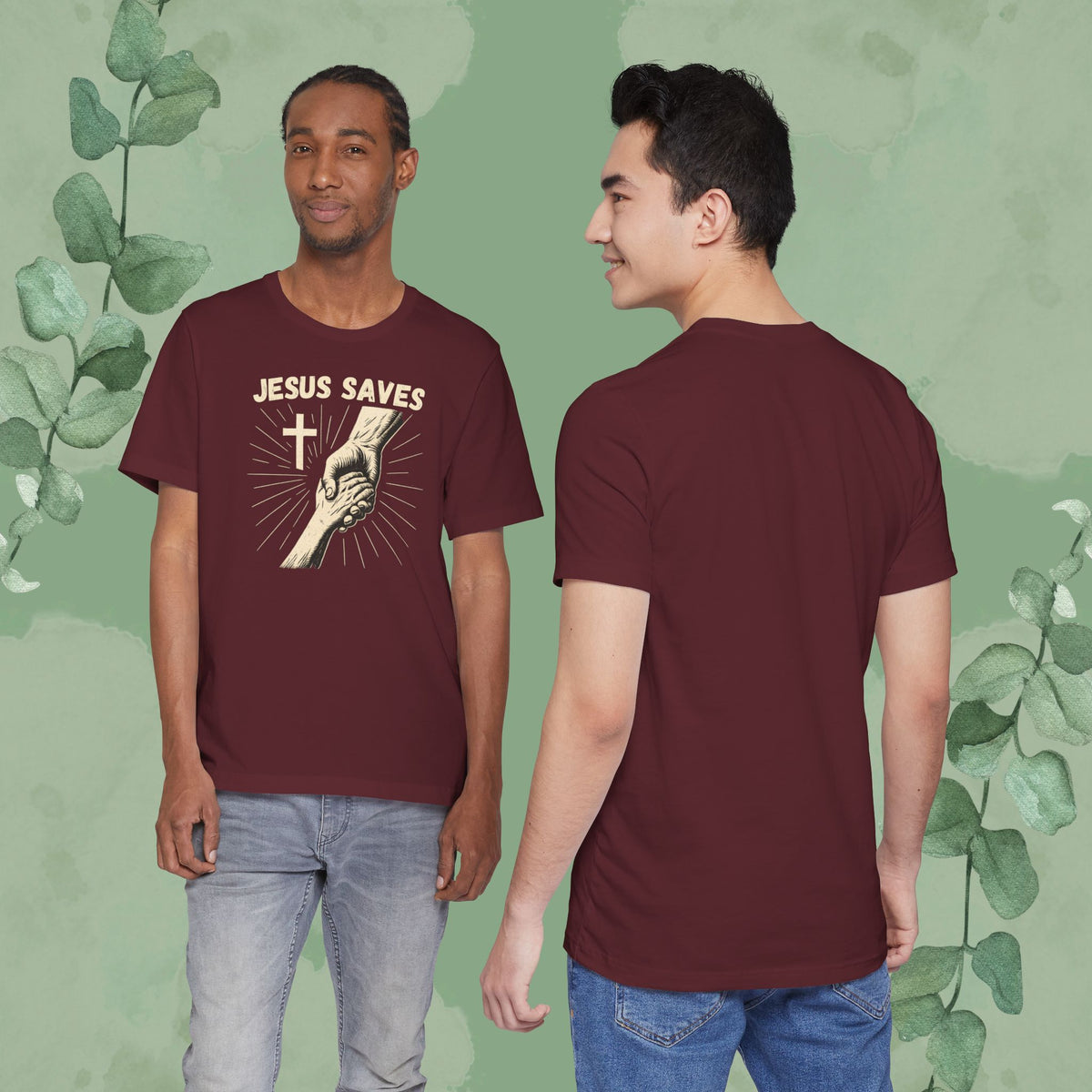 Jesus Saves – Hand of Salvation Christian T-Shirt