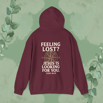 Feeling Lost? Jesus is Looking for You – Luke 19:10 Compass Hoodie