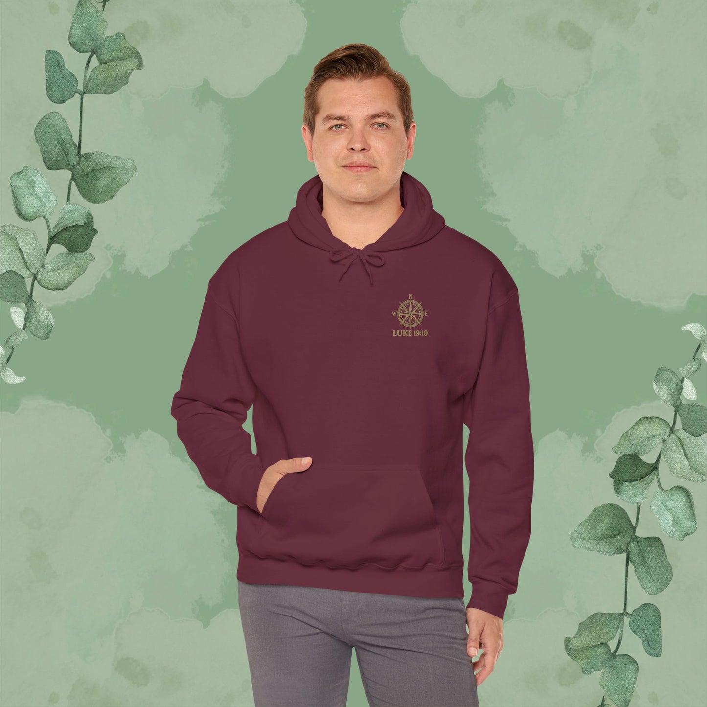 Feeling Lost? Jesus is Looking for You – Luke 19:10 Compass Hoodie