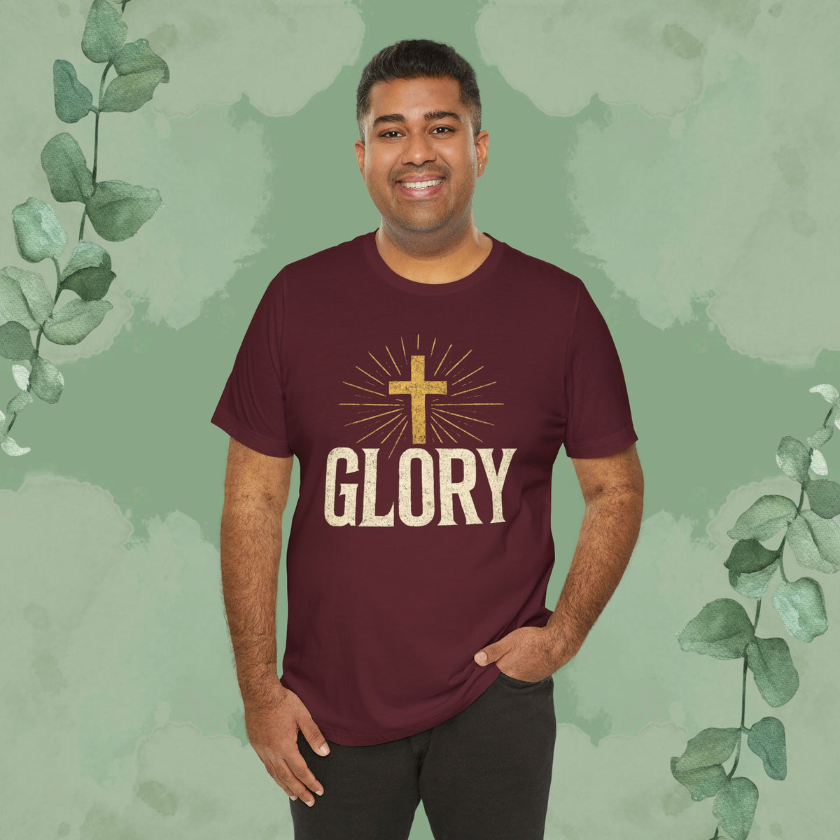 GLORY Christian T-Shirt | Radiant Cross Gospel Tee