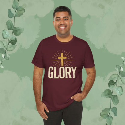 GLORY Christian T-Shirt | Radiant Cross Gospel Tee