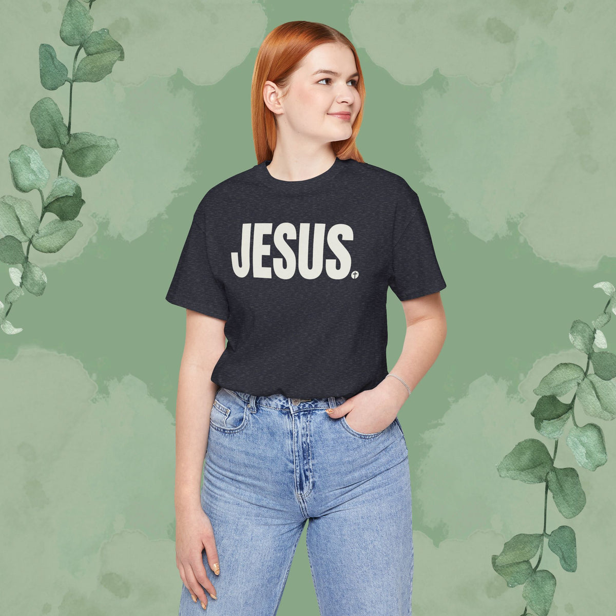 JESUS Period – Bold Christian T-Shirt with Cross Design | True Vine Design