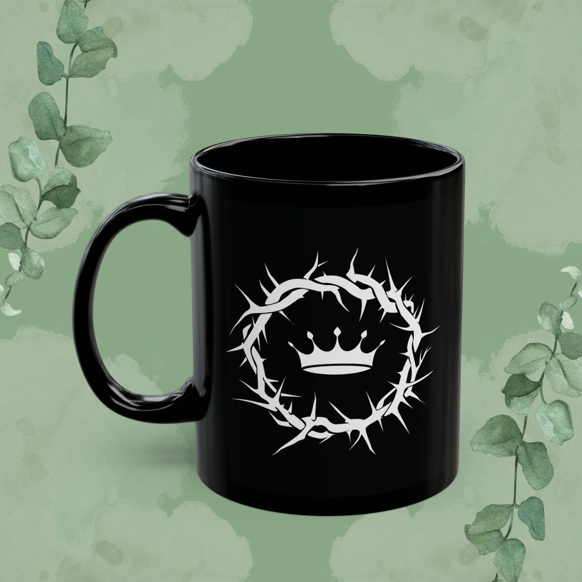 “Jesus Is King” Crown of Thorns Mug – Christian Symbol of Victory
