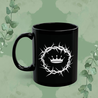 “Jesus Is King” Crown of Thorns Mug – Christian Symbol of Victory
