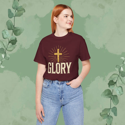 GLORY Christian T-Shirt | Radiant Cross Gospel Tee