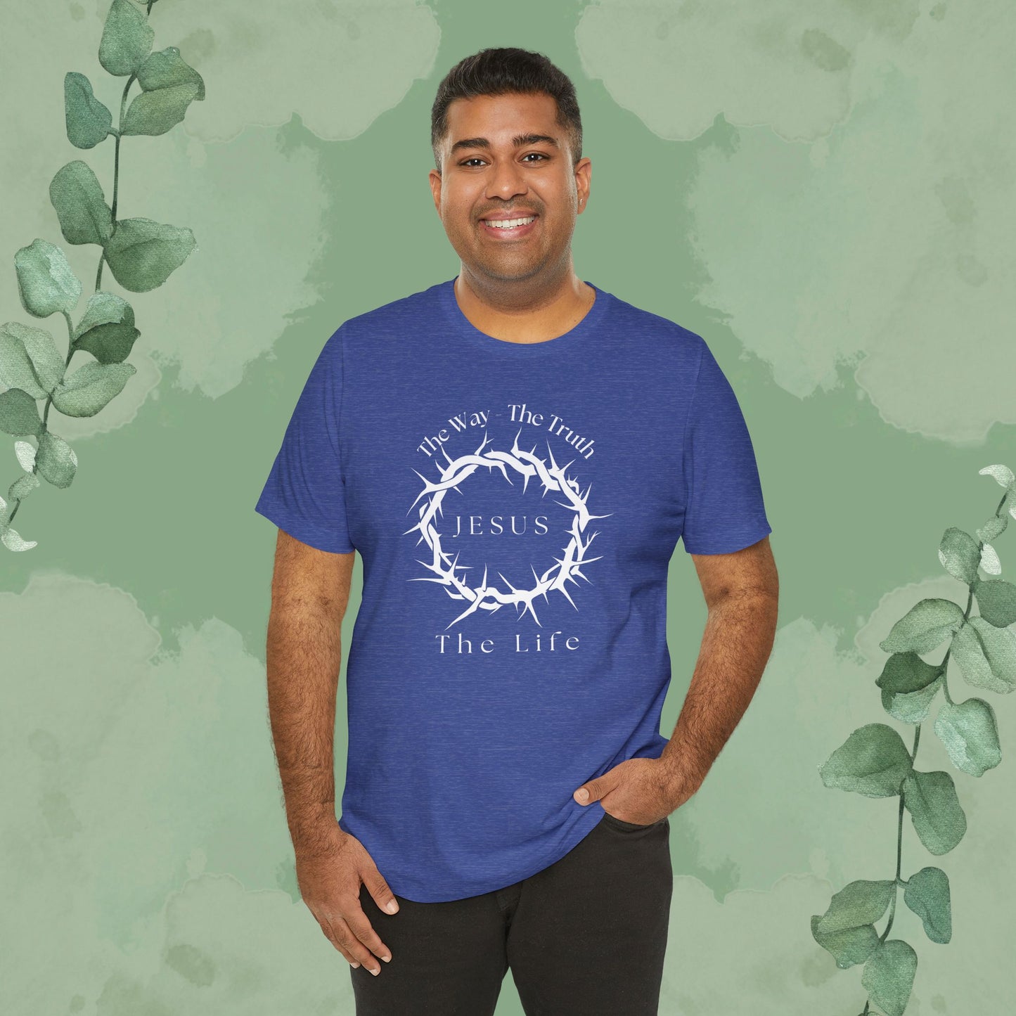 Jesus – The Way, The Truth, The Life T-Shirt – Crown of Thorns Scripture Design