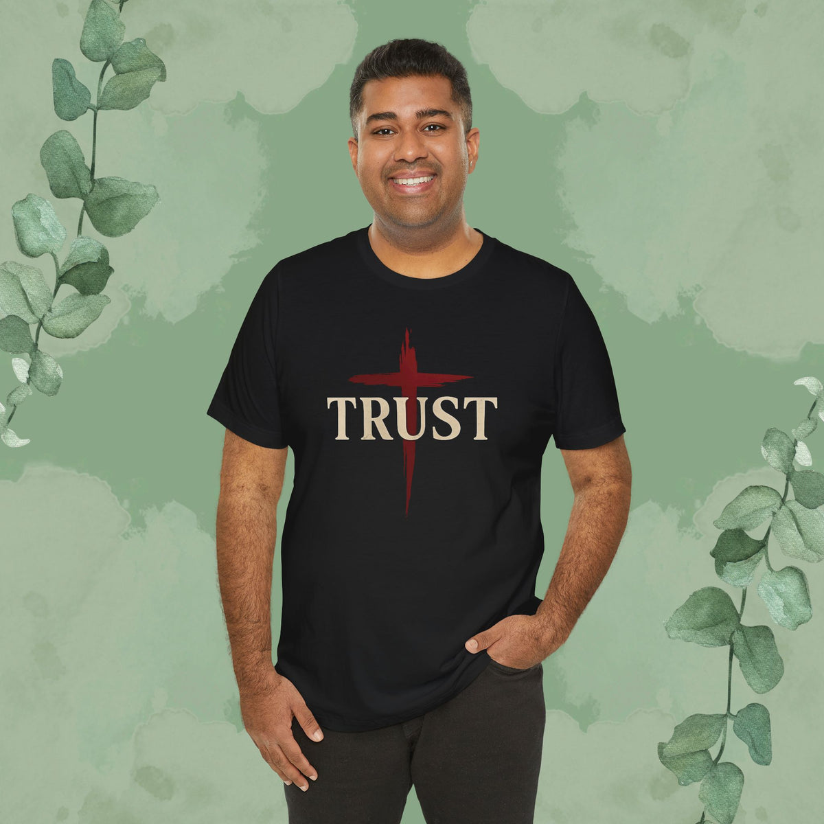 TRUST – Bold Cross Statement T-Shirt