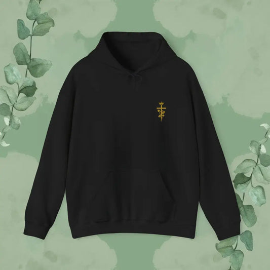 Abide – John 15:5 Christian Hoodie – Vine & Cross Design - Hoodie