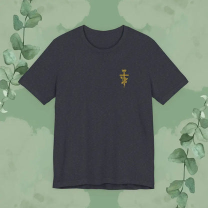 Abide – John 15:5 Christian T-Shirt - Heather Navy / S - T-Shirt