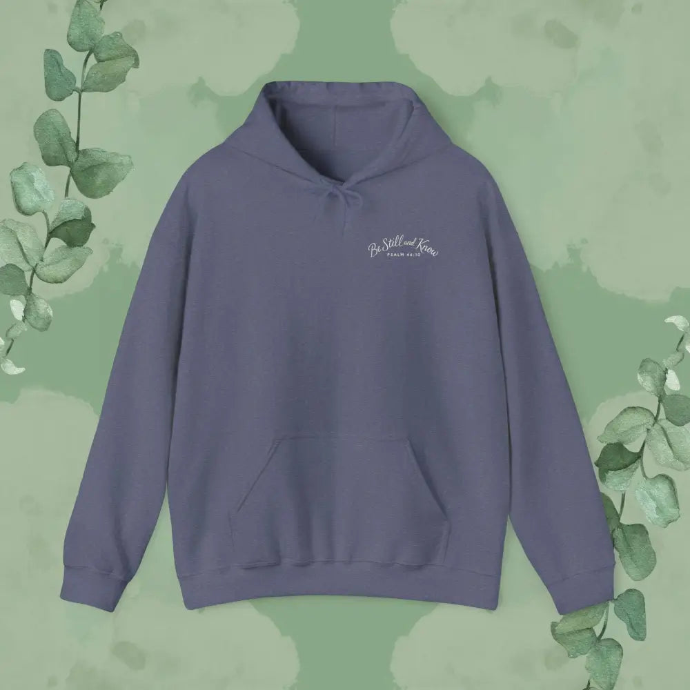 Be Still and Know – Psalm 46:10 Sweatshirt - Heather Navy / S - Hoodie