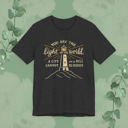 Copy of You Are the Light of the World T Shirt Dark Grey Heather / S T Shirt