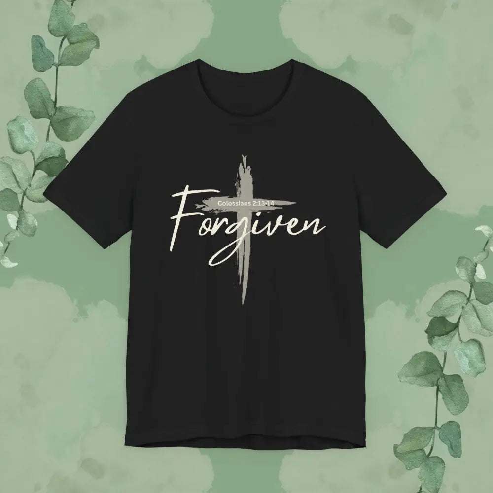 Forgiven – Colossians 2:13-14 T-Shirt - Black / S - T-Shirt