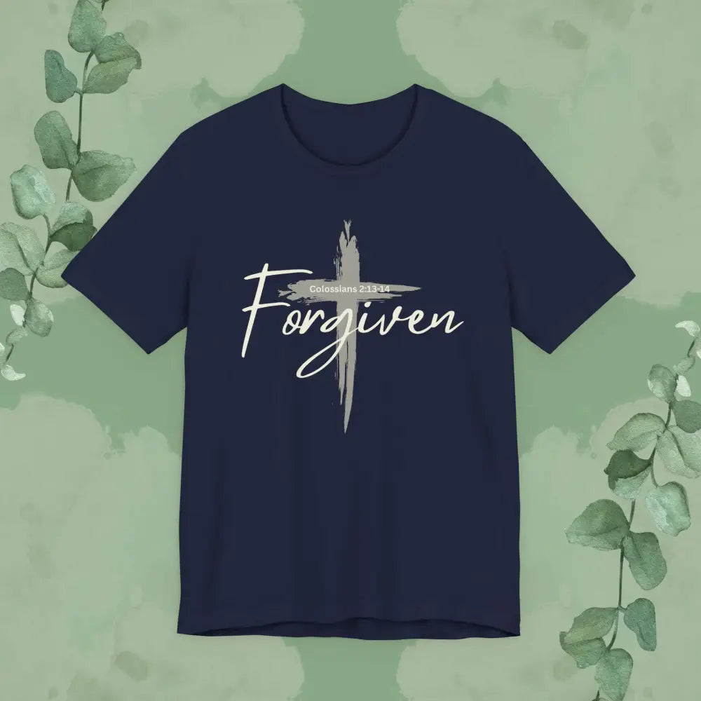 Forgiven – Colossians 2:13-14 T-Shirt - Navy / S - T-Shirt