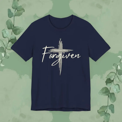 Forgiven – Colossians 2:13-14 T-Shirt - Navy / S - T-Shirt