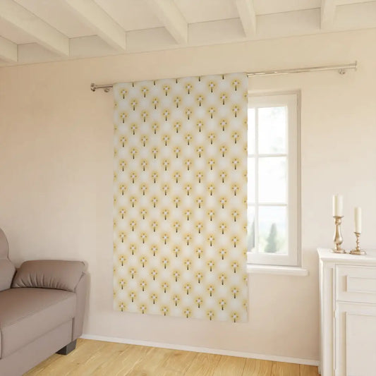 Glorious Cross Blackout Curtain – Elegant Christian Window Panel for Living Room Bedroom & Prayer Spaces - Blackout
