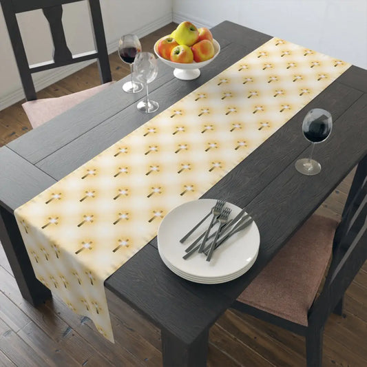 Glorious Cross Table Runner – Elegant Christian Table Décor for Dining Weddings & Holidays - 16’’ × 72’’ / Polyester