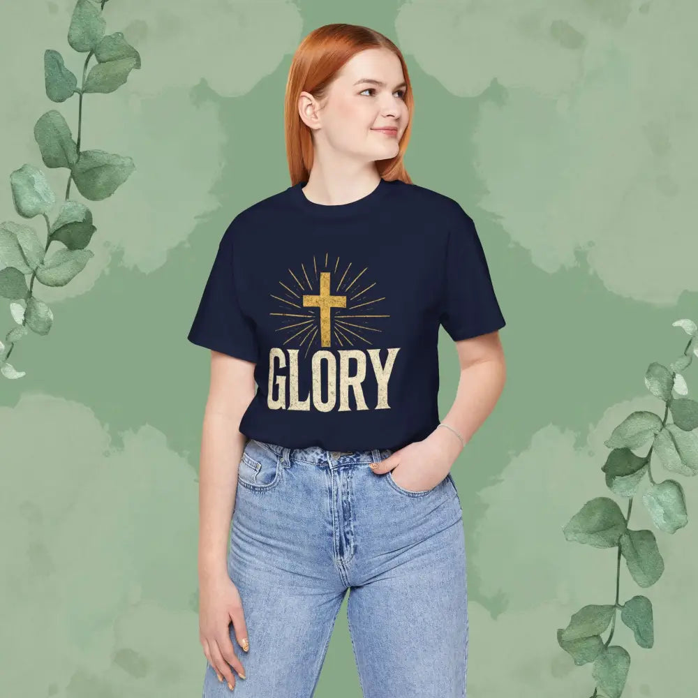 GLORY Christian T-Shirt | Radiant Cross Gospel Tee - T-Shirt